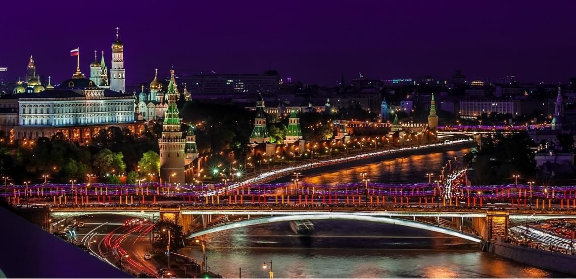 Вечернее изображение Кремля